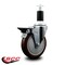 Service Caster 5'' Maroon Poly Swivel 1-3/8'' Expanding Stem Caster with Brake SCC-EX20S514-PPUB-MRN-PLB-138 - alternate 4